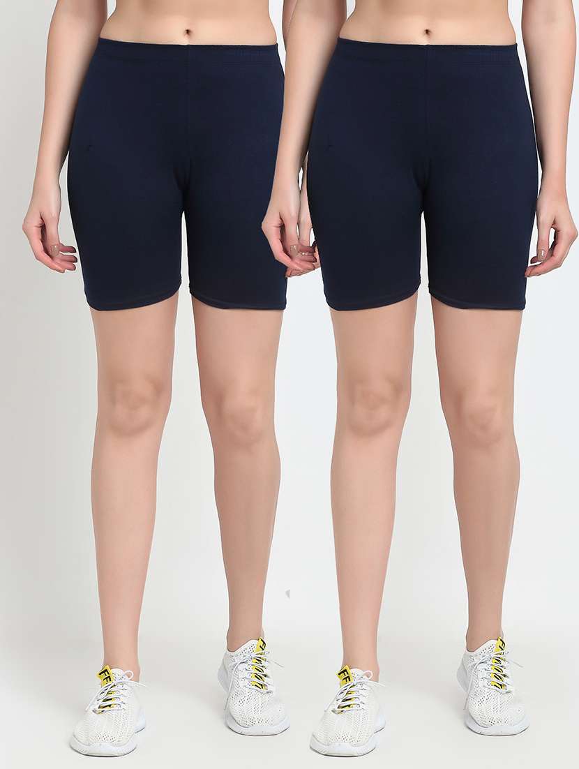 pack of 2 mid rise solid short - 18903802 - Zoom Image - 0