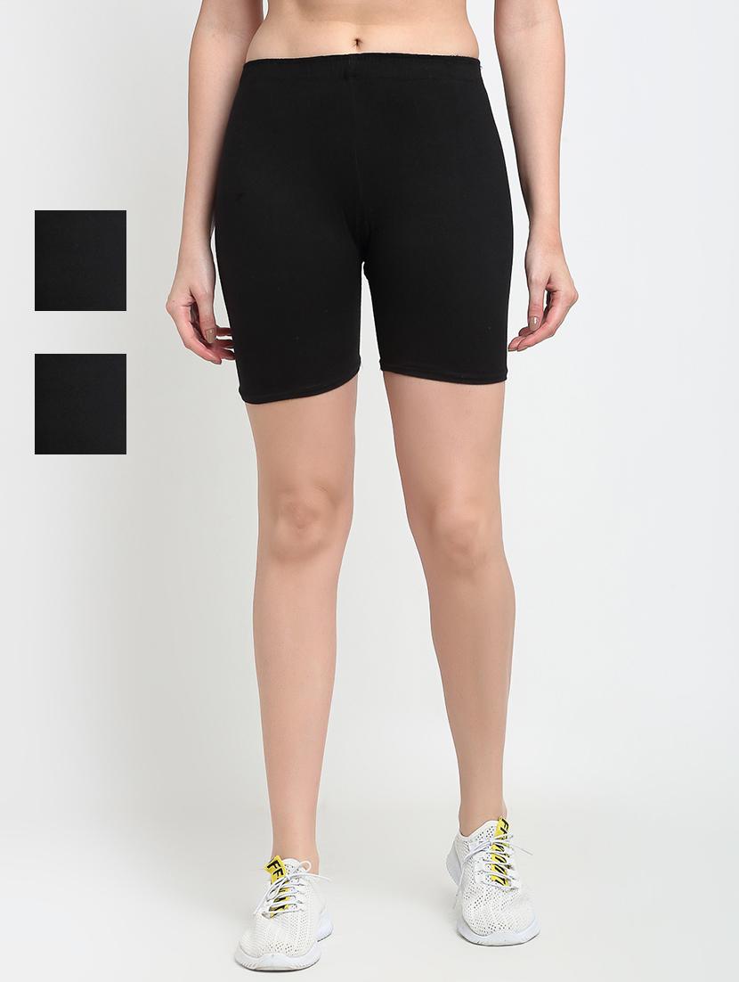 pack of 2 mid rise solid short - 18903921 - Zoom Image - 0