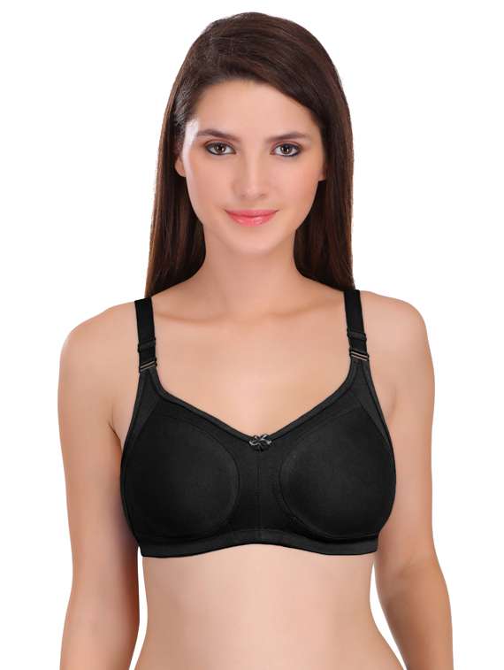 black cotton minimizer bra