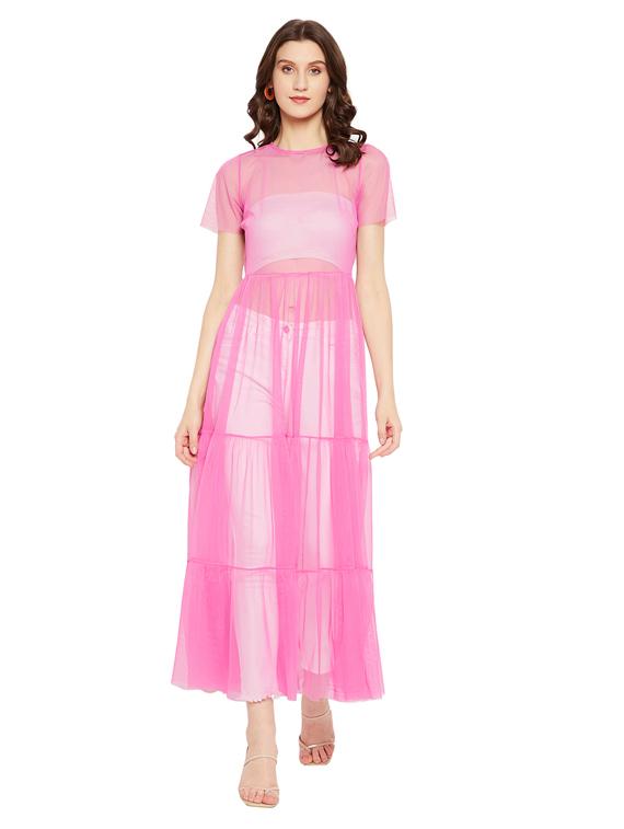 women's ruffle solid dress - 18905713 - Zoom Image - 0