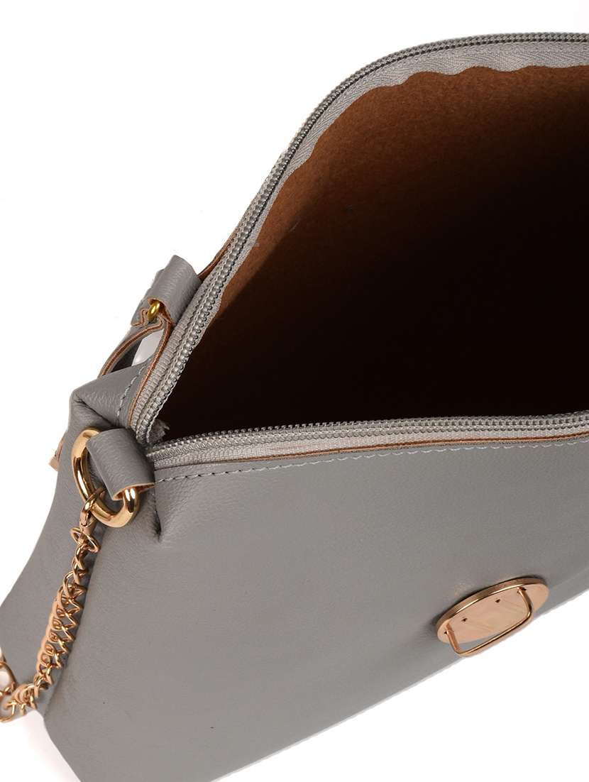 grey leather sling bag - 18906446 -  Standard Image - 2