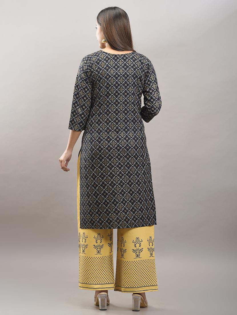 printed straight kurta set - 18908099 - Standard Image - 2