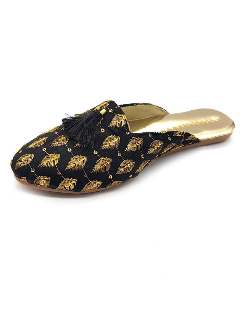 black ethnic sandal - 18908115 - Standard Image - 2