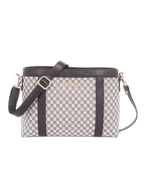 beige leatherette (pu) sling bag - 18909270 - Standard Image - 0