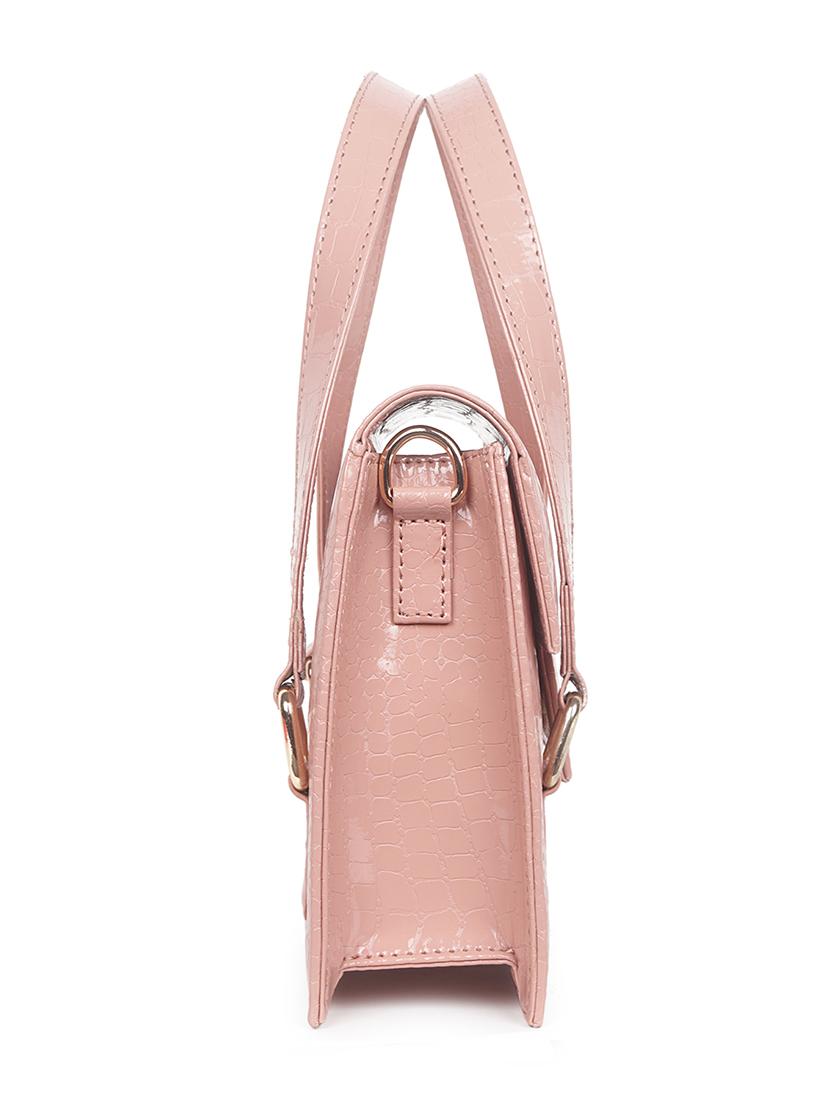 pink leatherette (pu) sling bag - 18909281 - Standard Image - 2
