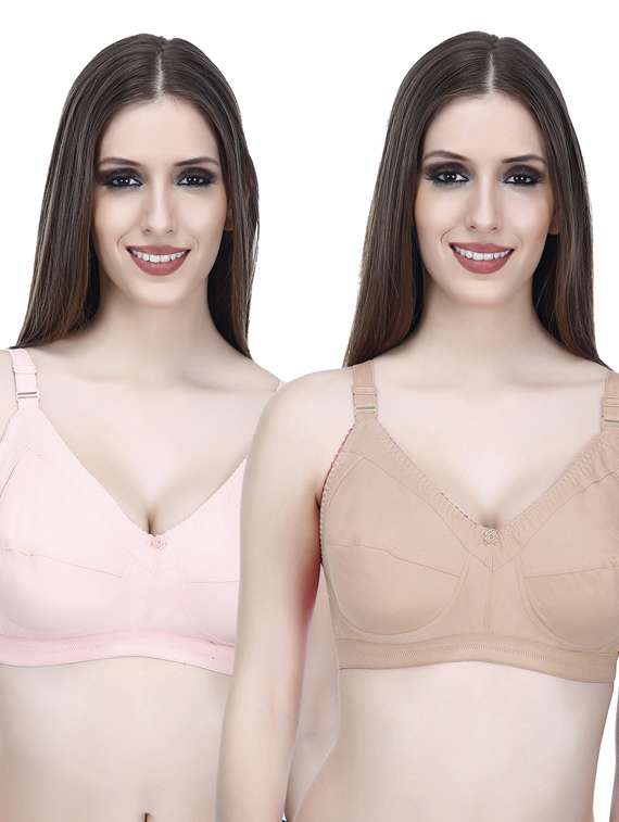 pack of  2 - cotton regular bra