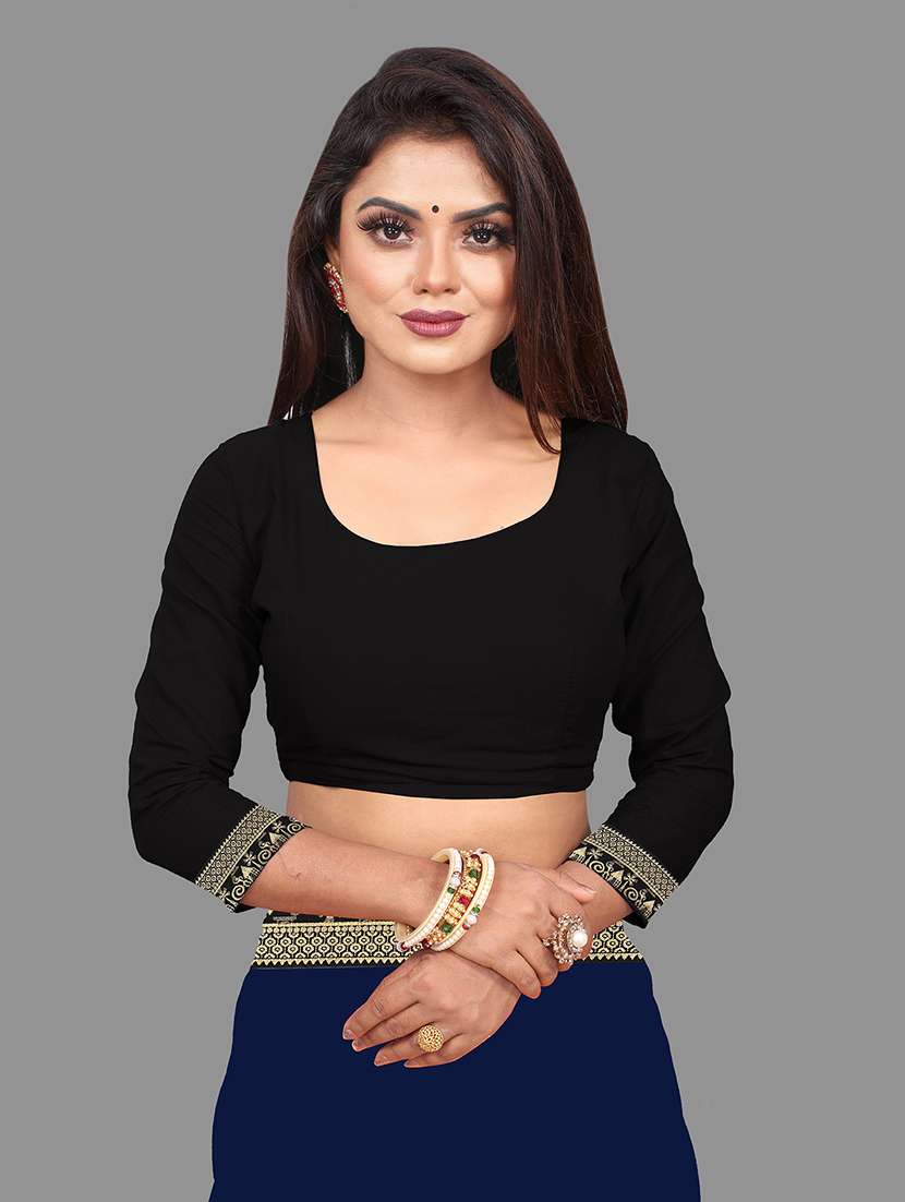 blue saree blouse set with blouse - 18909507 -  Standard Image - 2