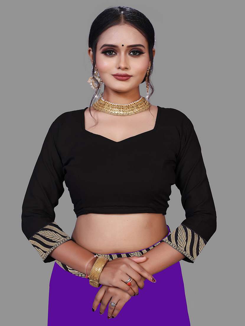 women's bordered blue colored saree - 18909672 - Standard Image - 2