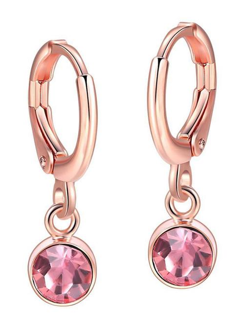 rose gold plated drops & danglers clip-on earrings - 18910320 - Standard Image - 0