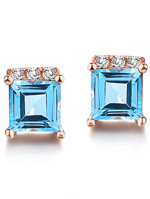 blue colored copper other earring - 18910361 -  Zoom Image - 0