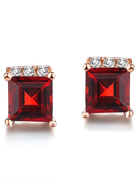 red colored copper other earring - 18910384 -  Zoom Image - 0