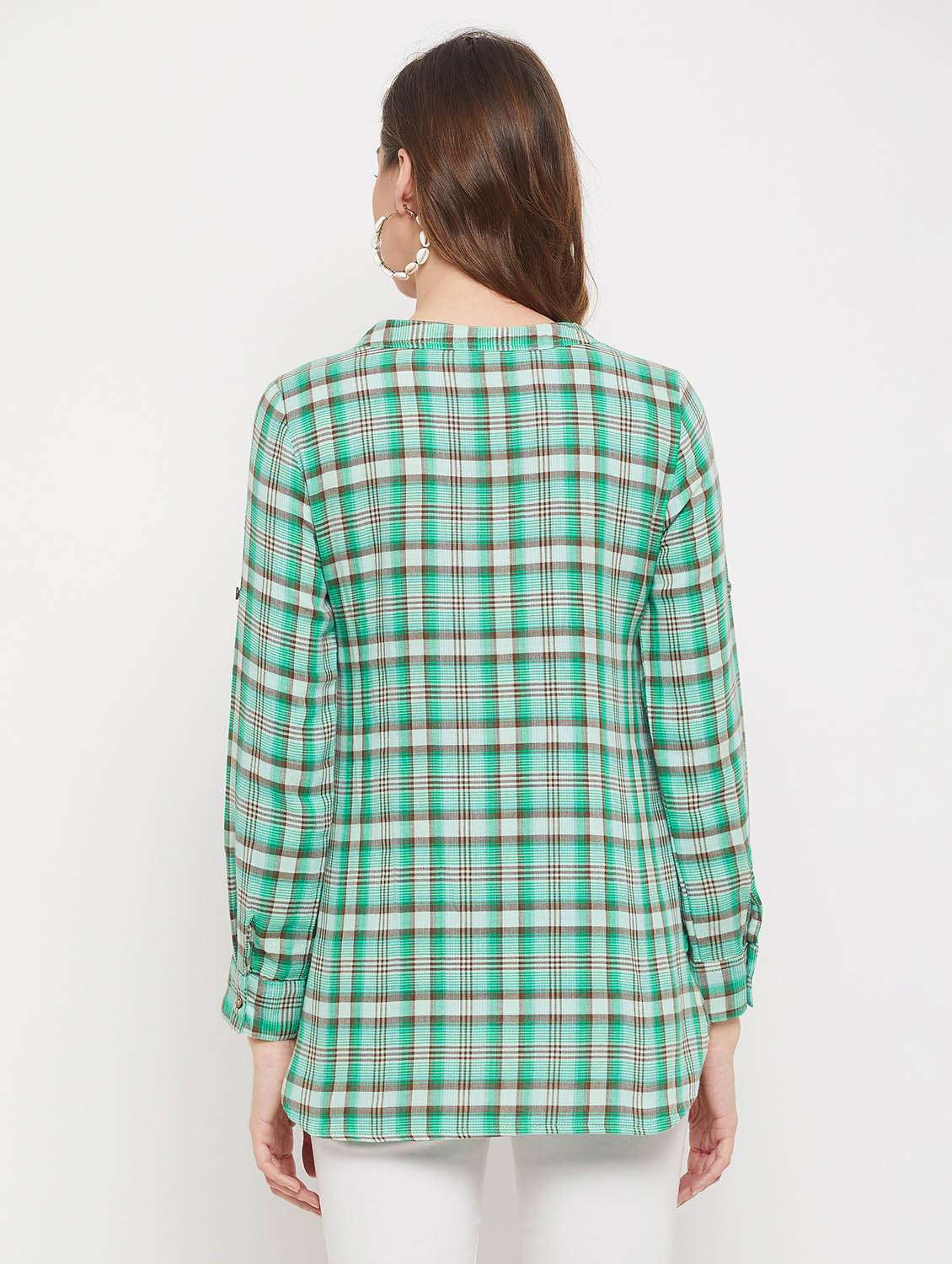 green checked a-line tunic - 18913101 - Standard Image - 2