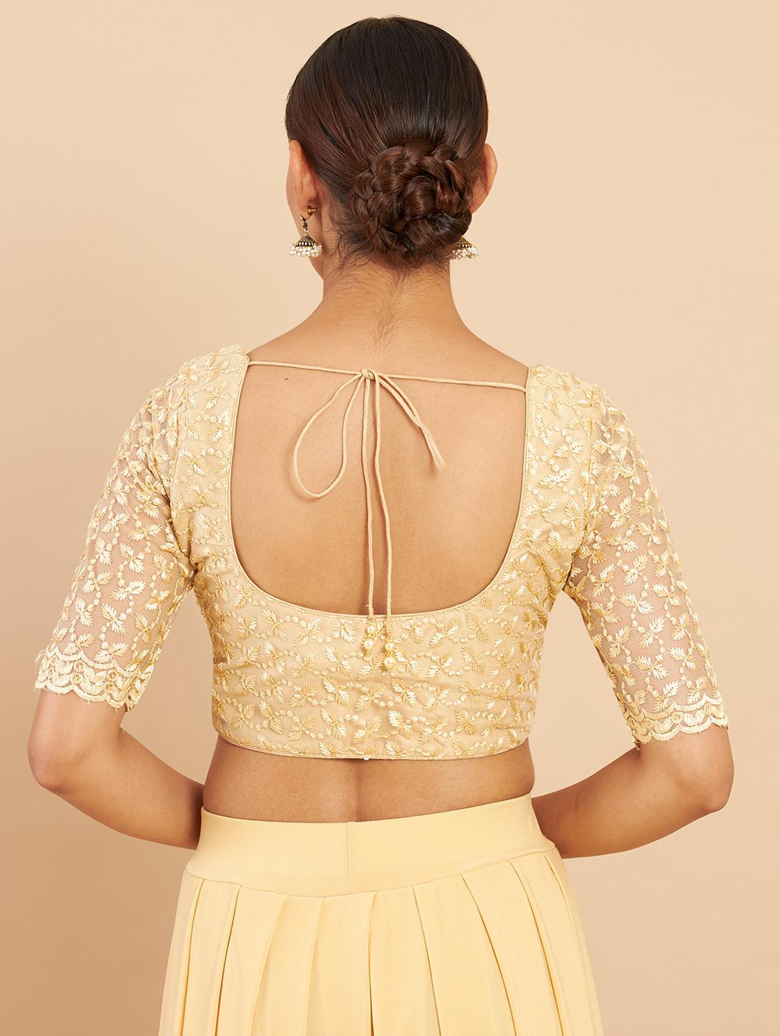 embellished gold blouse - 18929355 - Standard Image - 2