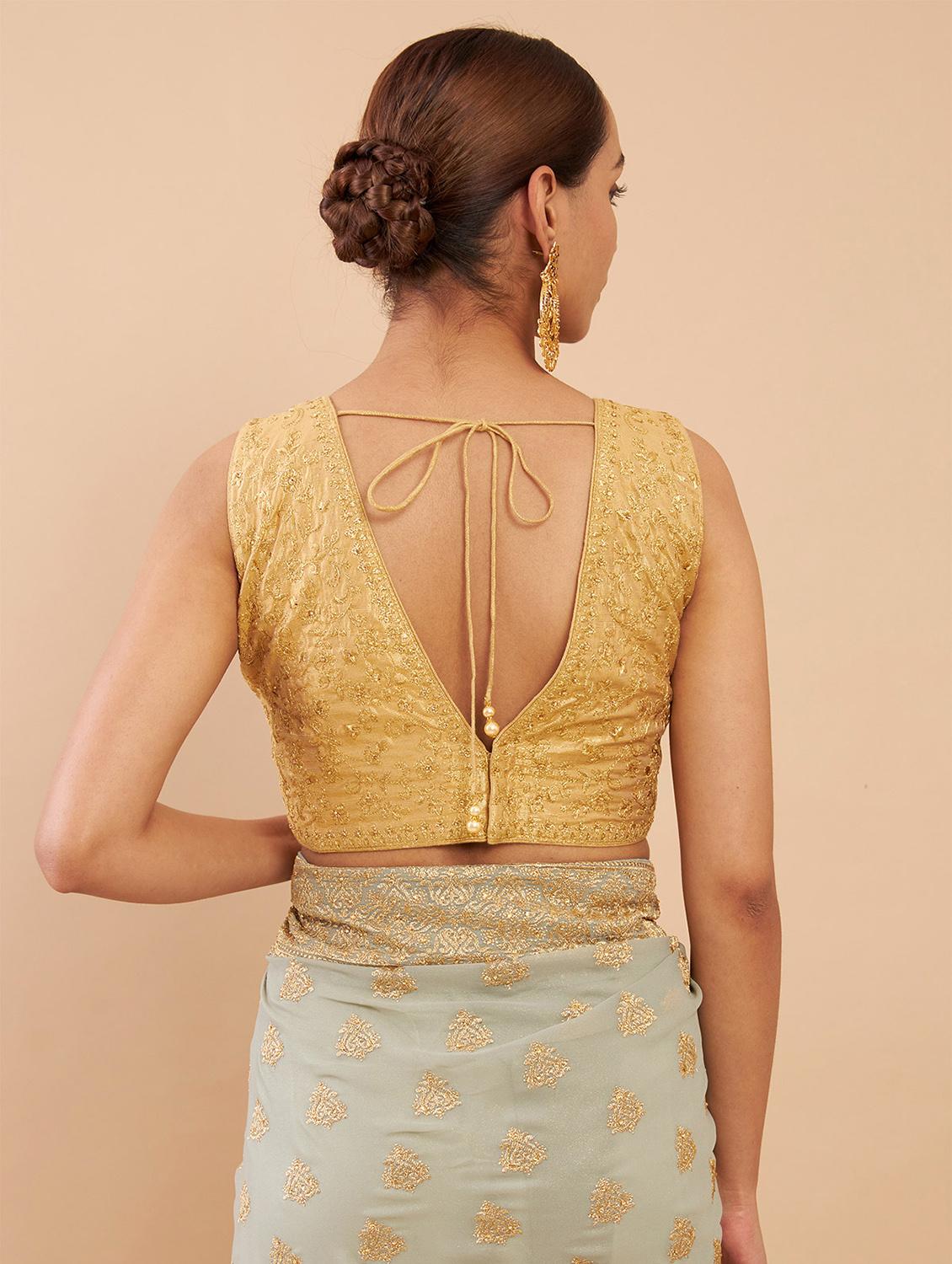 embellished gold blouse - 18929362 - Standard Image - 2