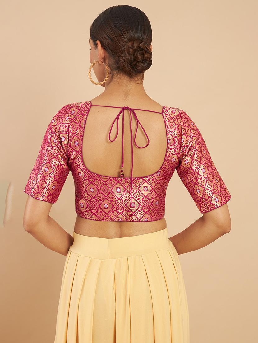 pink foil print blouse - 18929442 - Standard Image - 2