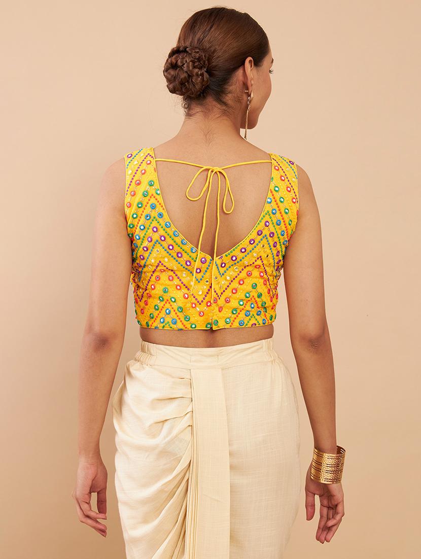 yellow embroidered blouse - 18929493 - Standard Image - 2
