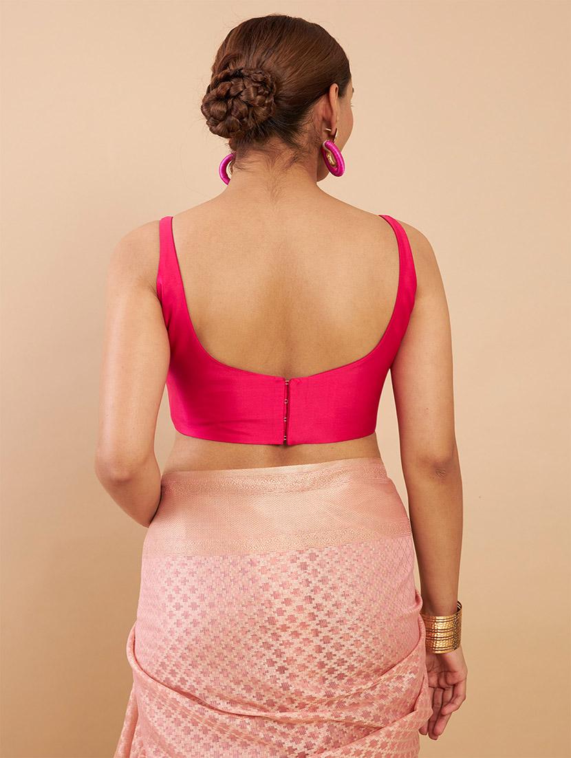 pink solid blouse - 18929505 - Standard Image - 2