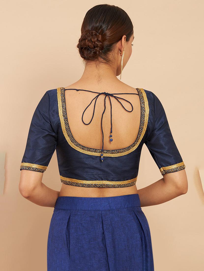 navy blue embellished blouse - 18929611 - Standard Image - 2