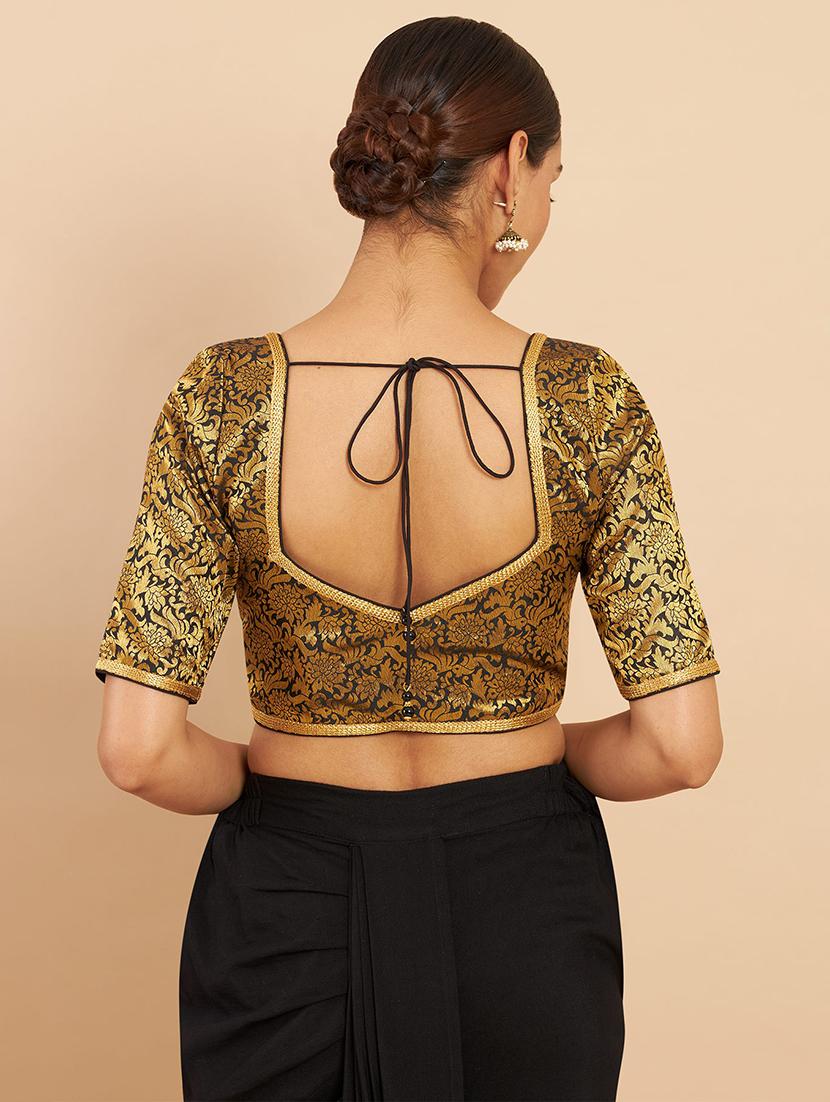 black zari work blouse - 18929701 - Standard Image - 2