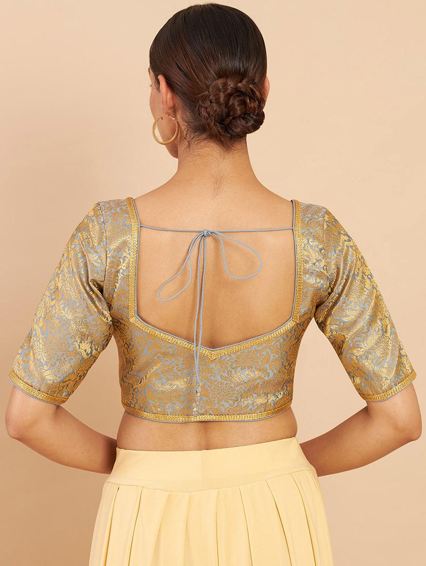 lavender zari work blouse - 18929725 - Standard Image - 2