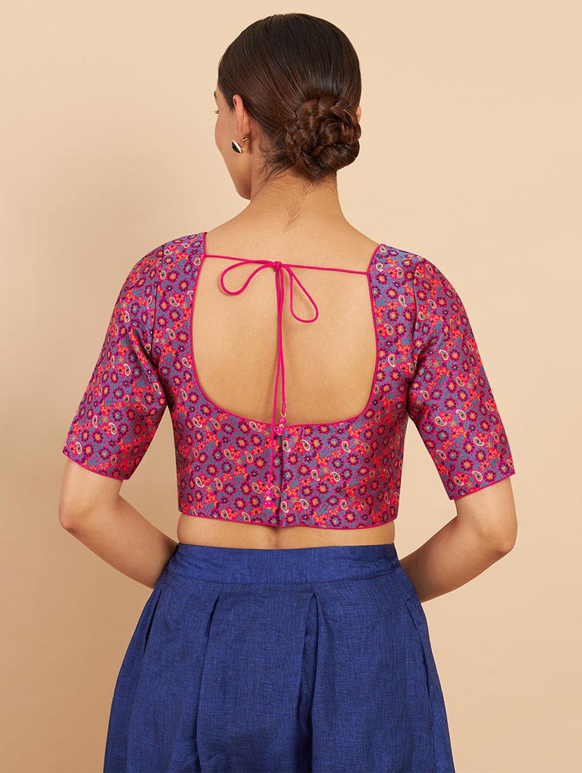 pink floral printed blouse - 18929779 - Standard Image - 2