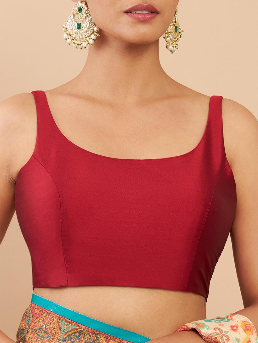 red solid blouse - 18929784 - Standard Image - 2
