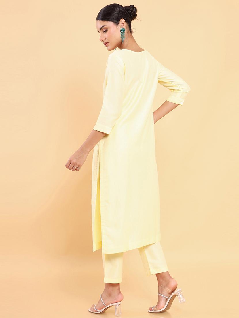 embroidered kurta pant set - 18931484 - Standard Image - 2