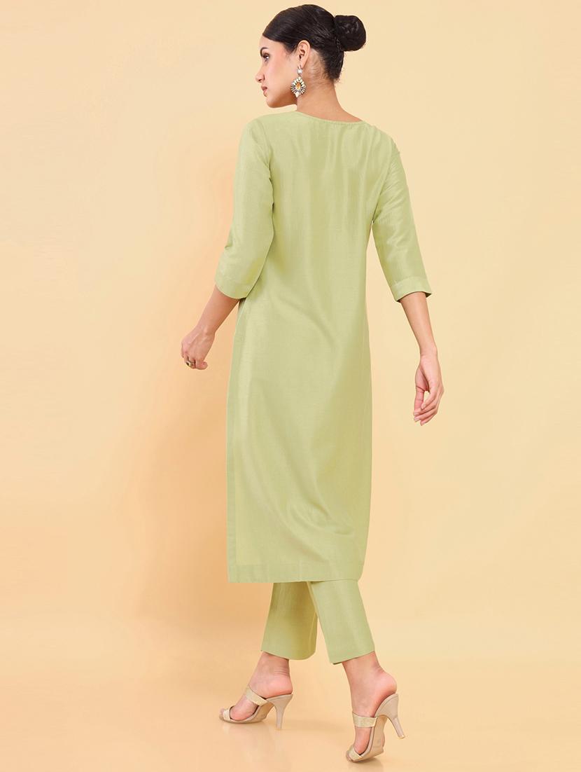 embroidered kurta pant set - 18931489 - Standard Image - 2