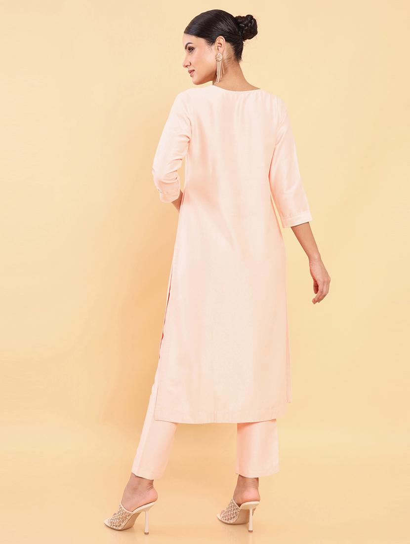 embroidered kurta pant set - 18931491 - Standard Image - 2
