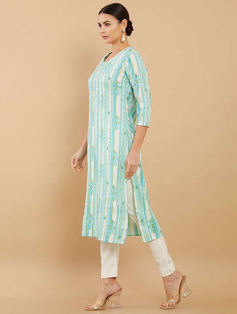 women's straight kurta - 18932615 - Standard Image - 2