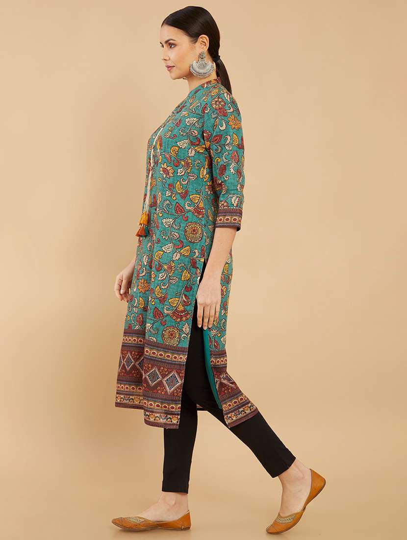 women's straight kurta - 18932645 - Standard Image - 2