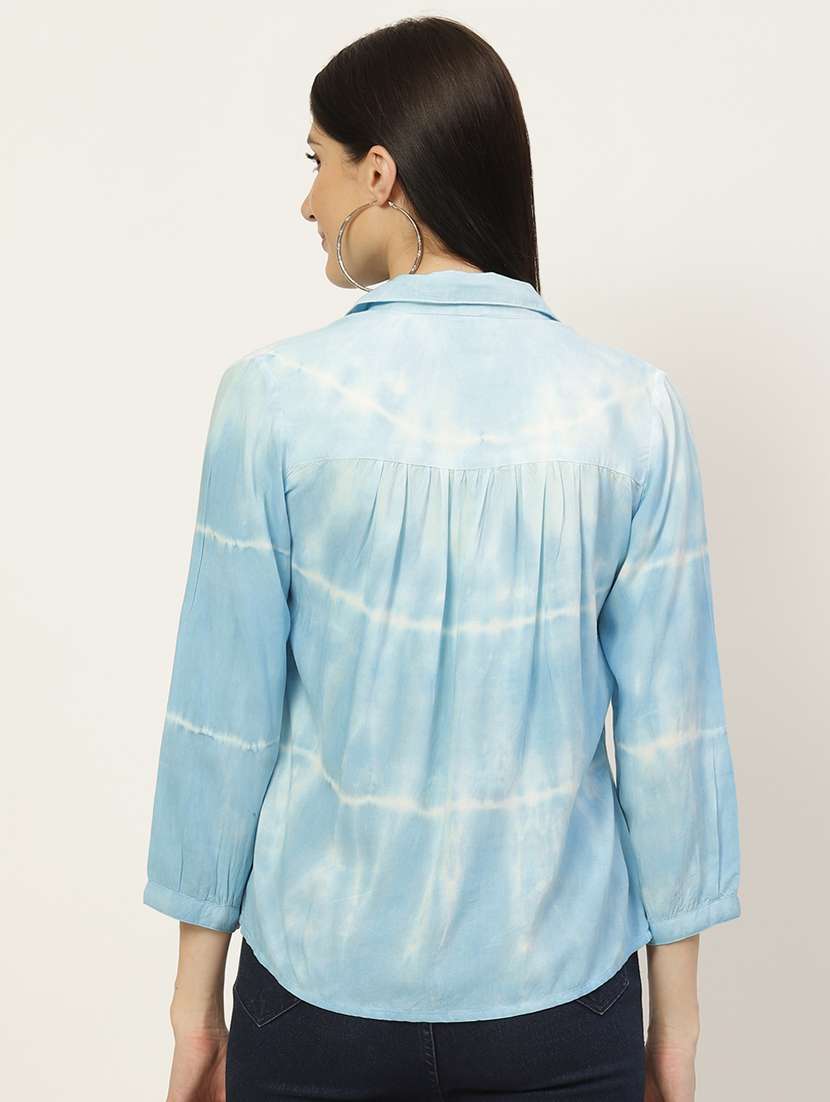 blue tie & dye high-low top - 18935648 -  Standard Image - 2