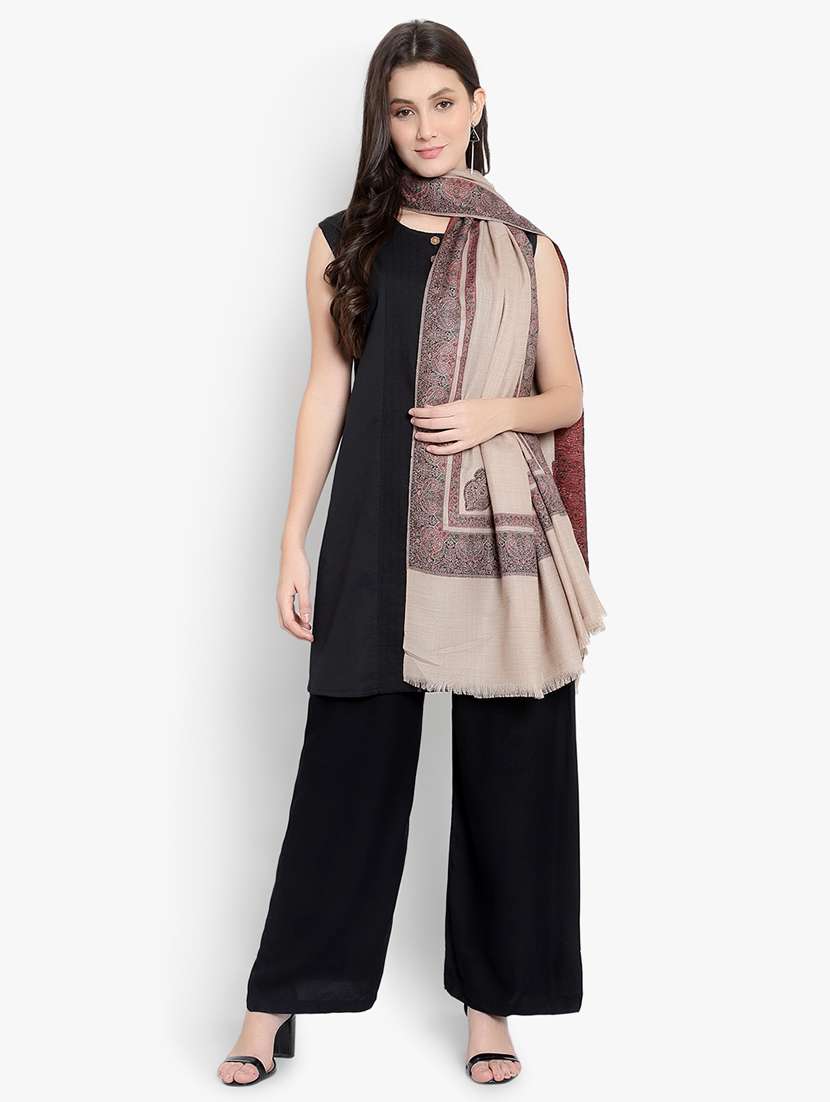 women's self design shawl