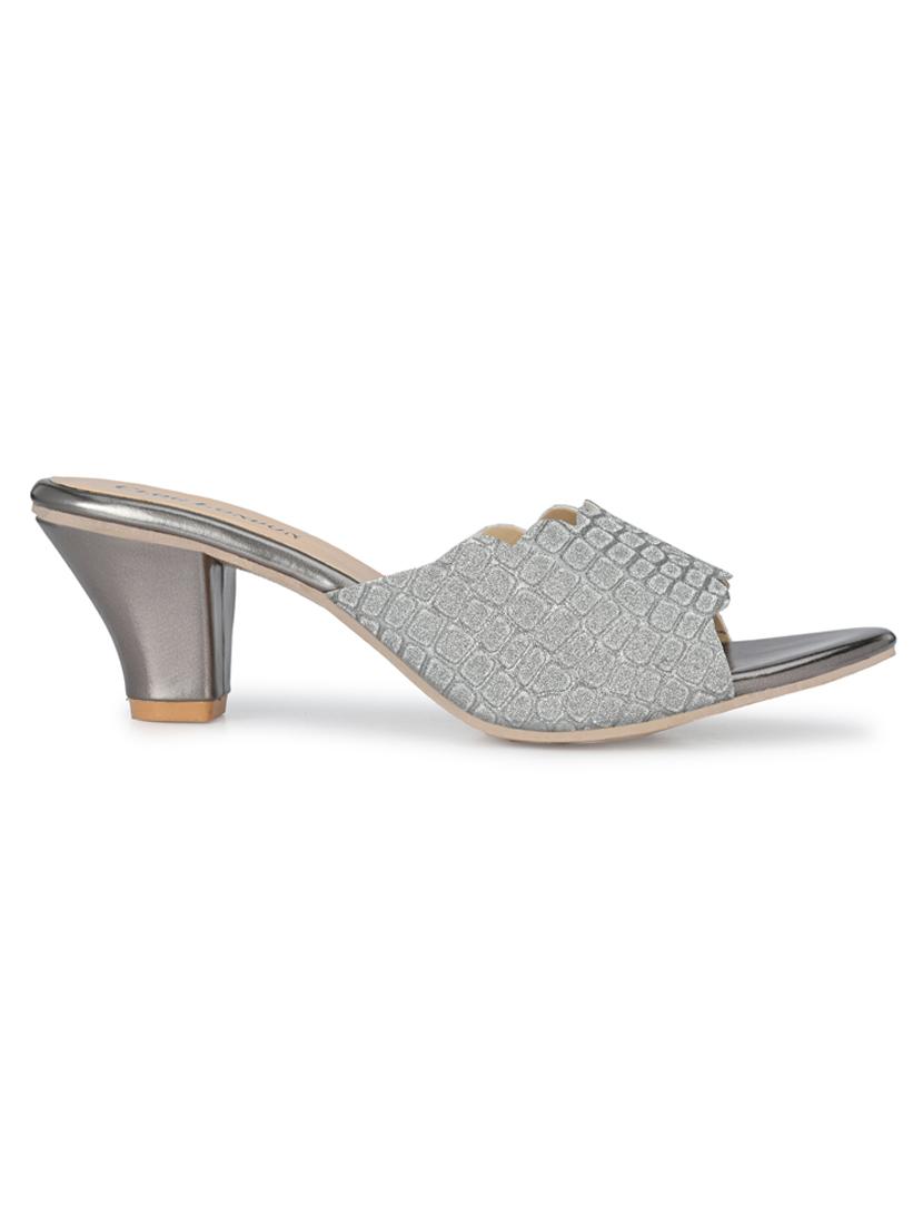 grey synthetic slip on sandals - 18949233 - Standard Image - 2