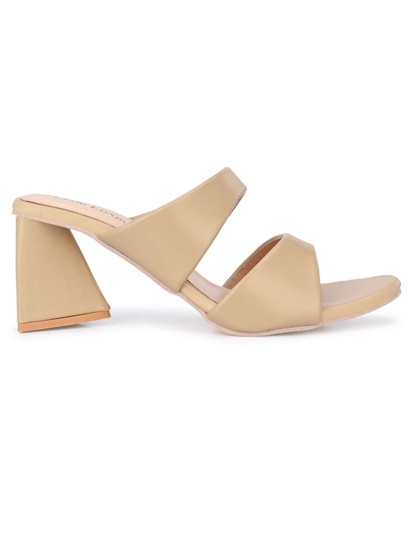 beige synthetic slip on sandals - 18949243 -  Standard Image - 2