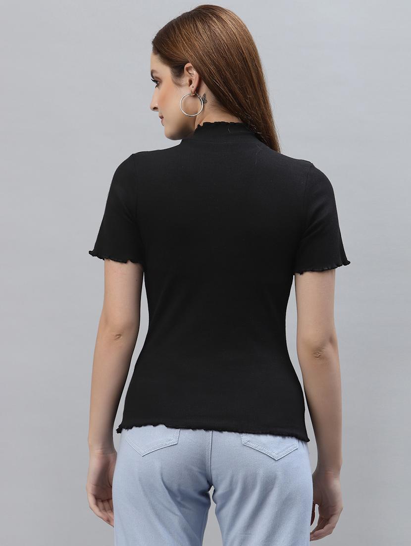 women's straight turtle neck top - 18949412 - Standard Image - 2