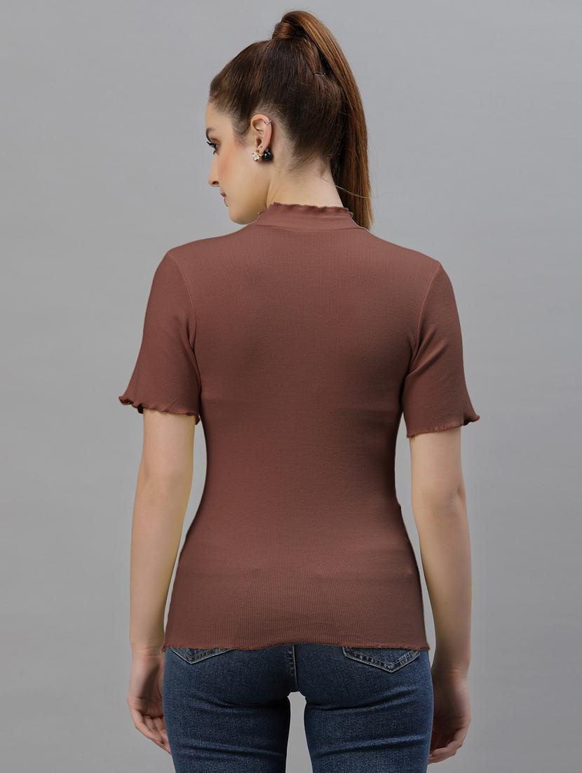 women's straight mock neck top - 18949420 - Standard Image - 2