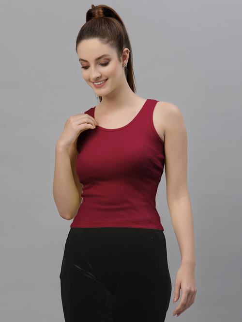 women's crop round neck top - 18949431 - Standard Image - 0