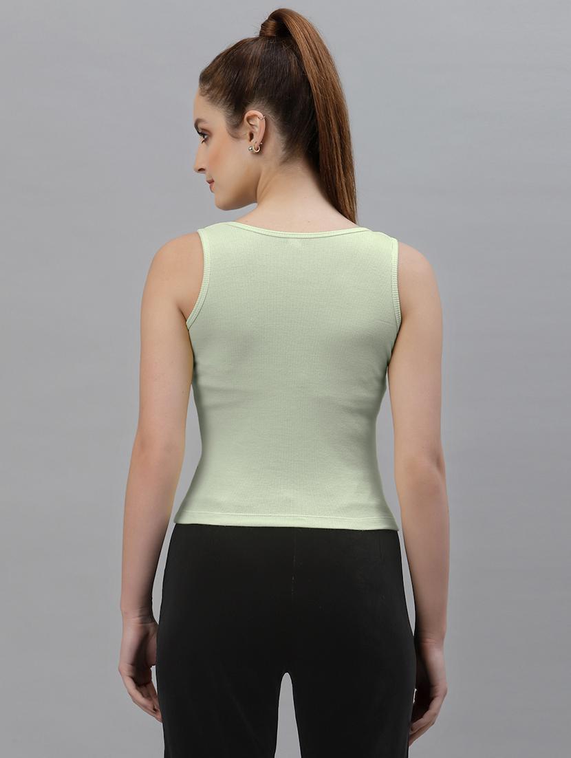 women's crop round neck top - 18949438 - Standard Image - 2