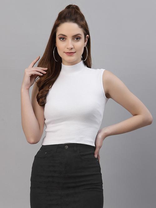 women's crop turtle neck top - 18949469 -  Standard Image - 0