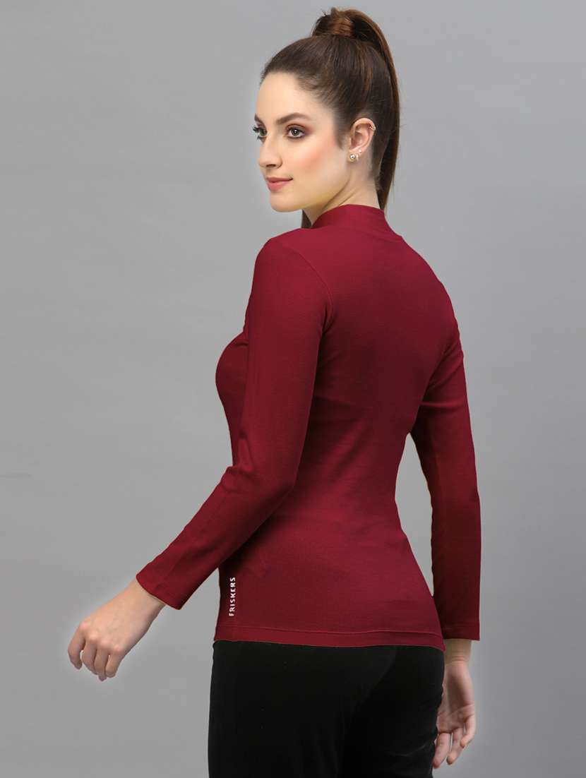 women's straight turtle neck top - 18949501 - Standard Image - 2