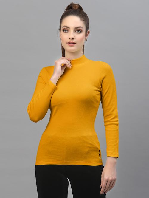 gold cotton regular top - 18949506 - Standard Image - 0