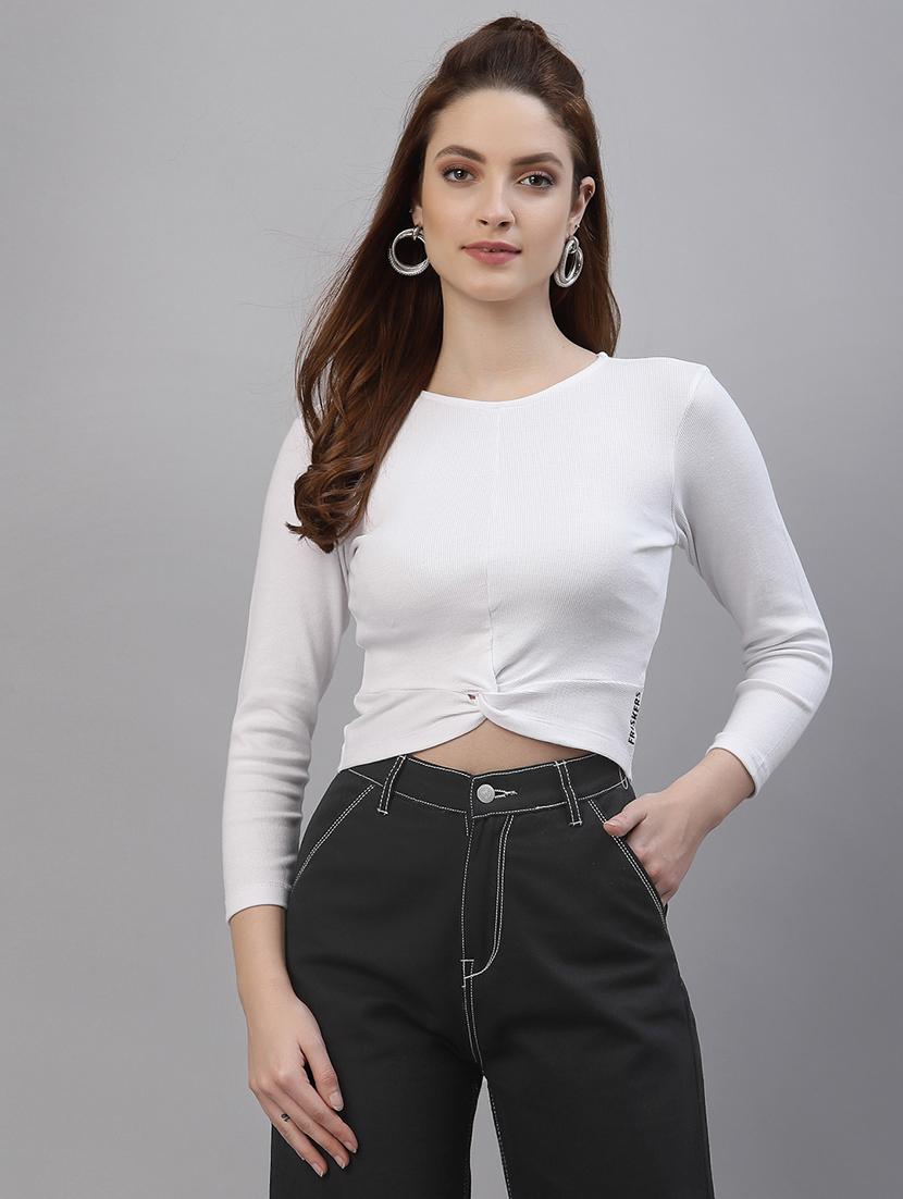 white cotton regular top - 18949511 - Zoom Image - 0