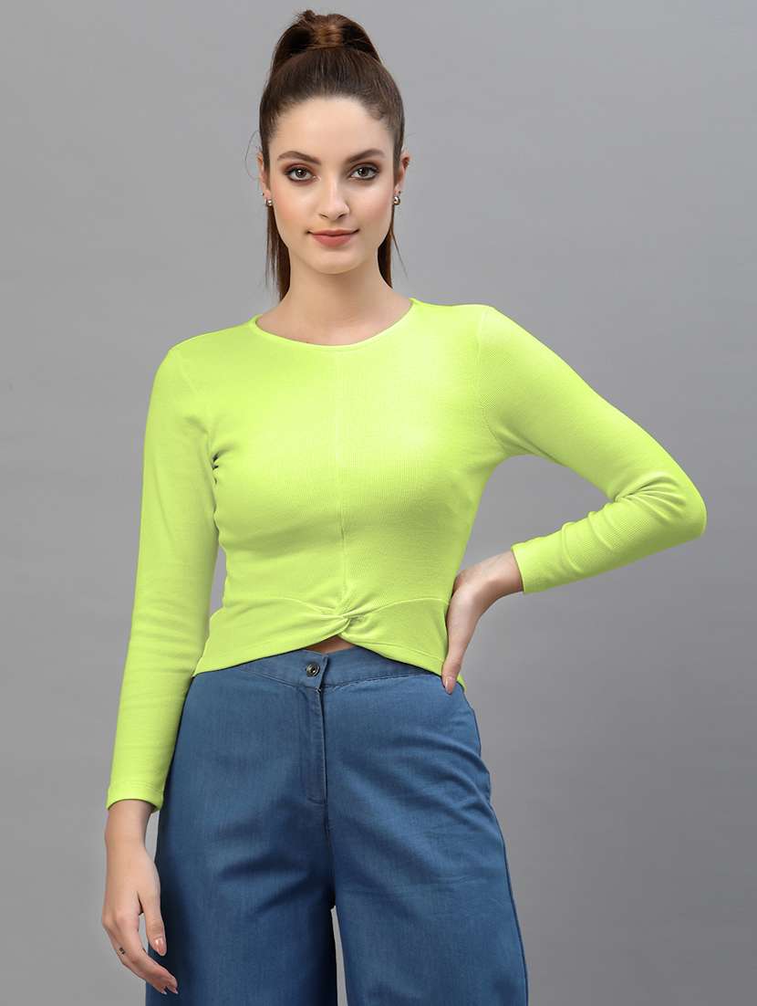 women's straight round neck top - 18949514 -  Zoom Image - 0