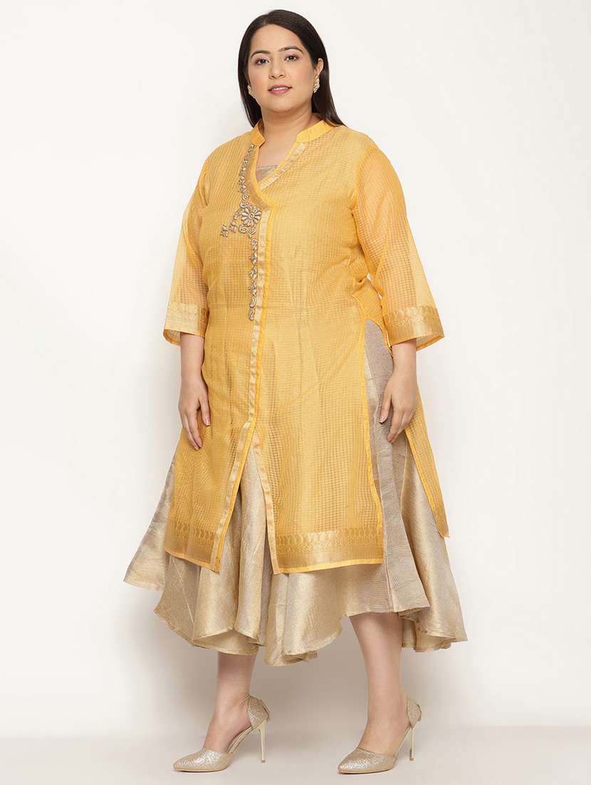 women's layered kurta - 18950707 - Standard Image - 2