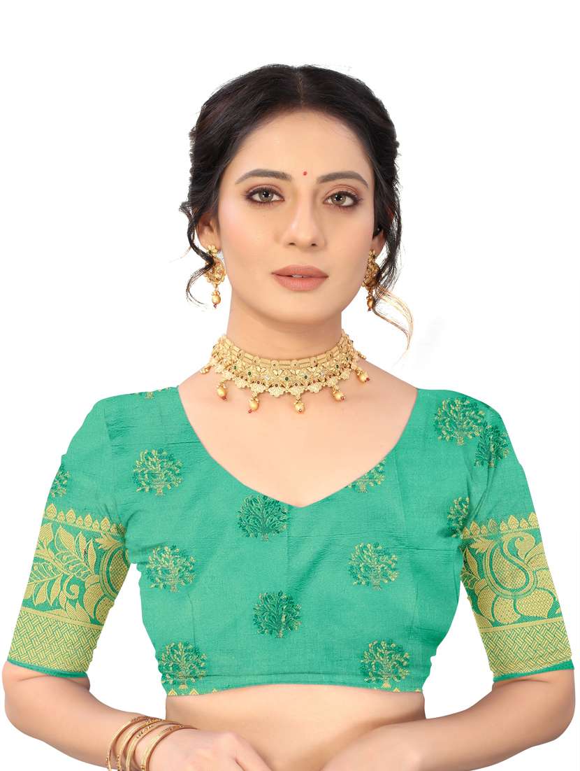 women's banarasi saree with blouse - 18950909 -  Standard Image - 2