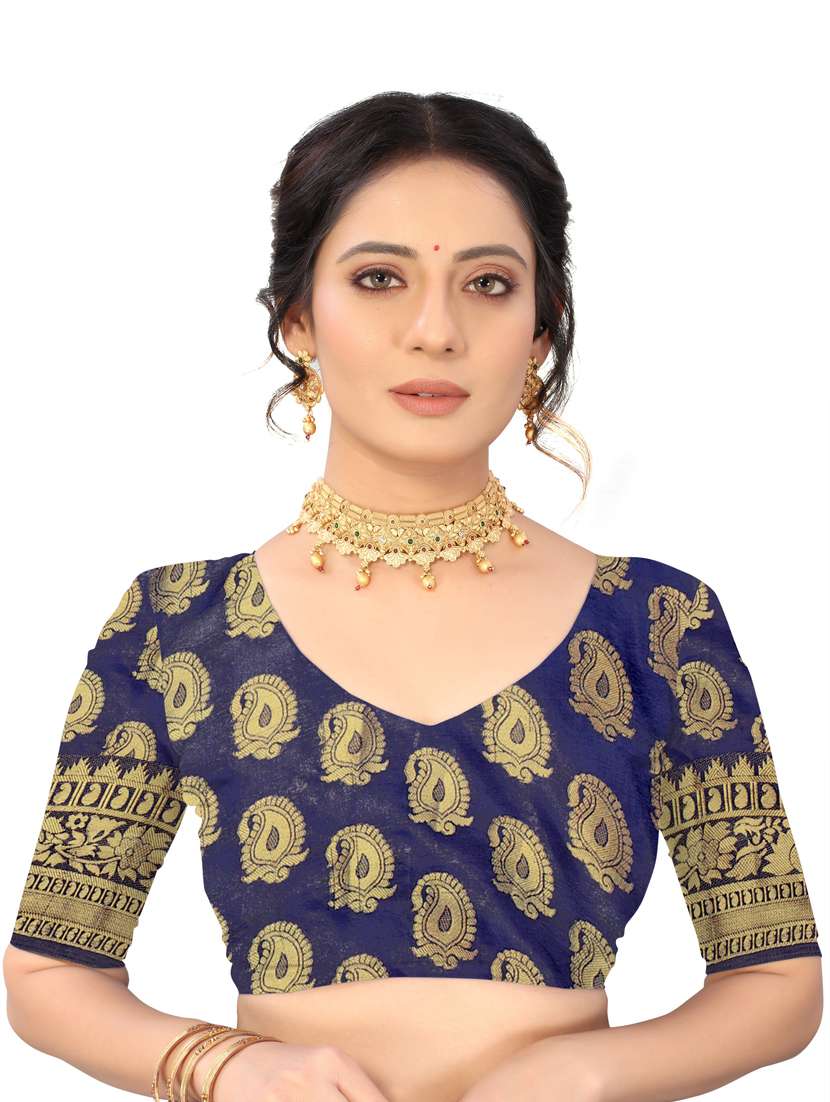 women's banarasi saree with blouse - 18950912 -  Standard Image - 2