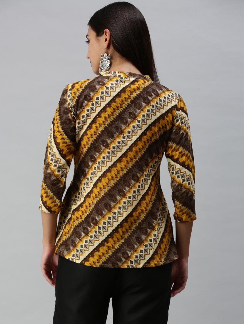 women's peplum notch neck top - 18950980 - Standard Image - 2