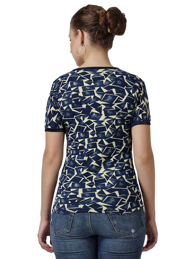 women's straight round neck top - 18951013 -  Standard Image - 2