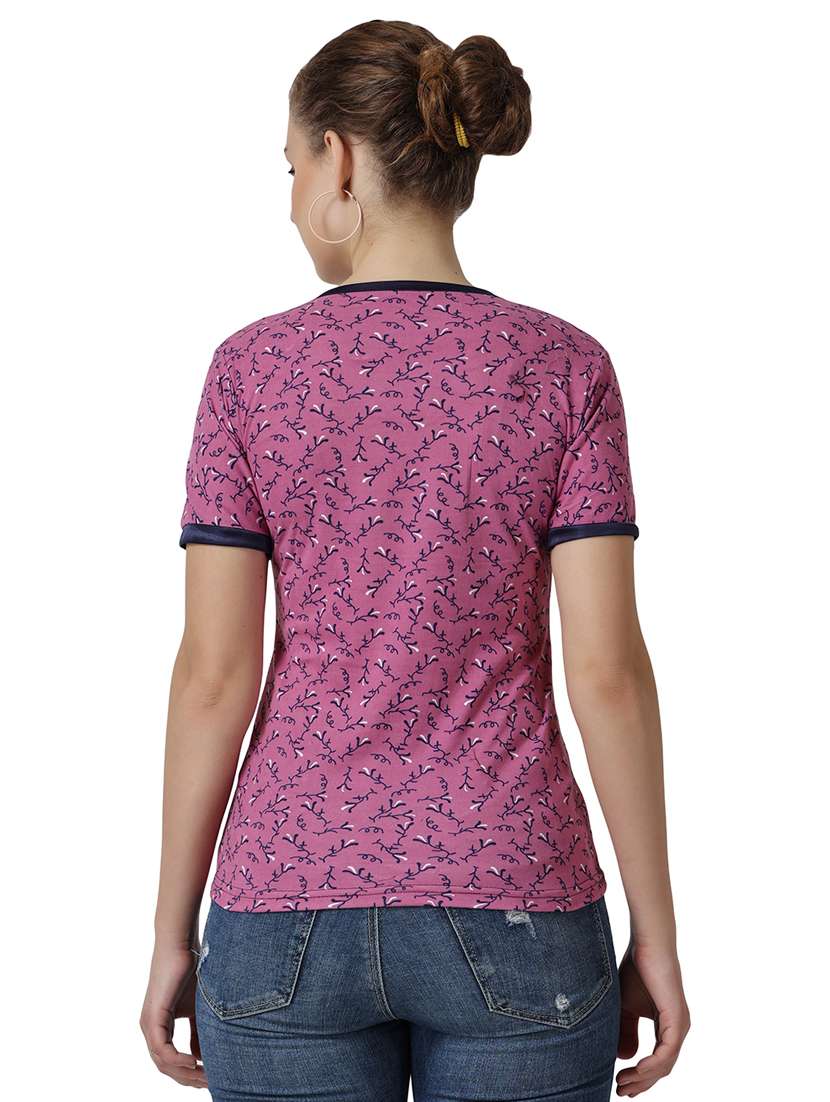 women's straight round neck top - 18951014 -  Standard Image - 2